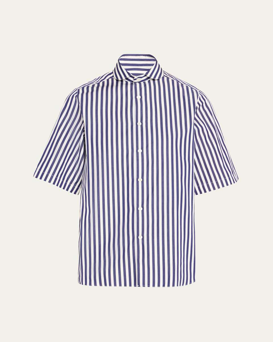 Chemise de Garcon Striped Short Sleeve Shirt